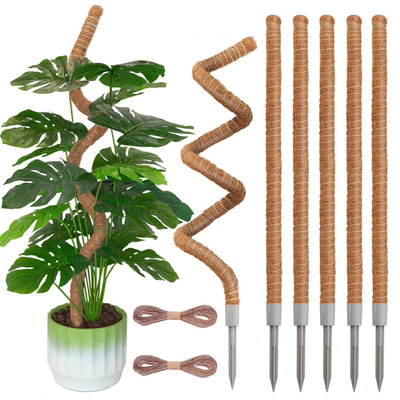 Amazon.com : Moss Pole 31.5 Inch, 6 Pack Bendable Moss Pole for