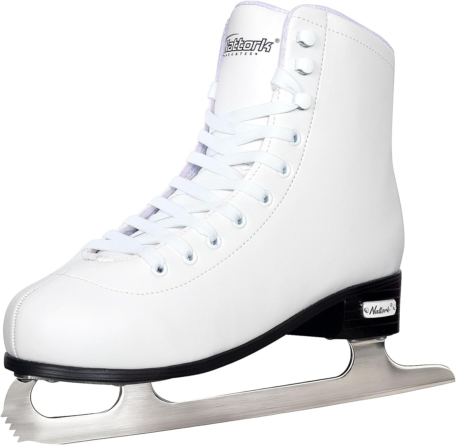Nattork Figure Skates Excellence Stainless Steel Blades Ice Figure Skating with Enhanced Support Strength Performance and Ultimate Comfort for Youth and Adult