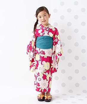 ふりふ3点セット ふりふ 浴衣 椿 ⭐︎ふりふ 浴衣 4点セット (椿柄)⭐︎