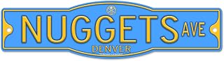 WinCraft Denver Nuggets Basketball Plastic 4 x 17 Street Sign