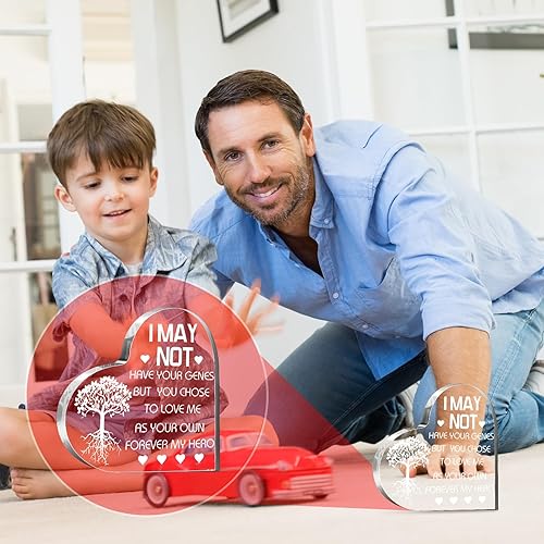 Miniatura 6 de Geelin Regalo de padrastro para padrastro, regalo para decoración de escritorio, placa acrílica de escritorio, recuerdo de hijastro, hijastro, placa