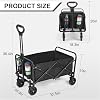 Foldable Market Trolley, 150 kg Carrying Capacity, Sturdy Steel Body, Thick Wheels with Brake System, Waterproof Design, 360 Degree Maneuver, Wagon Carrying Trolley For Camping, Beach, Market