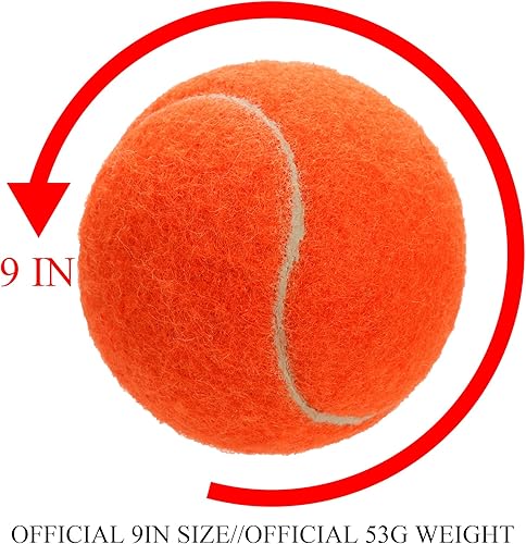 Miniatura 2 de Tebery Paquete de 20 pelotas de tenis de entrenamiento avanzadas para principiantes, pelotas de práctica para perros, vienen con bolsa de malla para