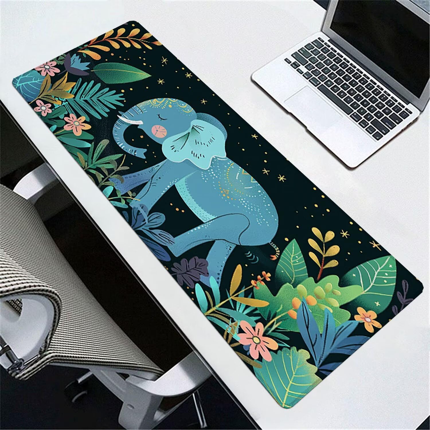 Tapis de Souris Gaming XXL (1200x600mm) - Grand Tapis Bureau Antidérapant Étanche Bords Cousus Caoutchouc Naturel pour Gamer PC Portable Bureau - Précision Vitesse Confort comme Mignon G-852