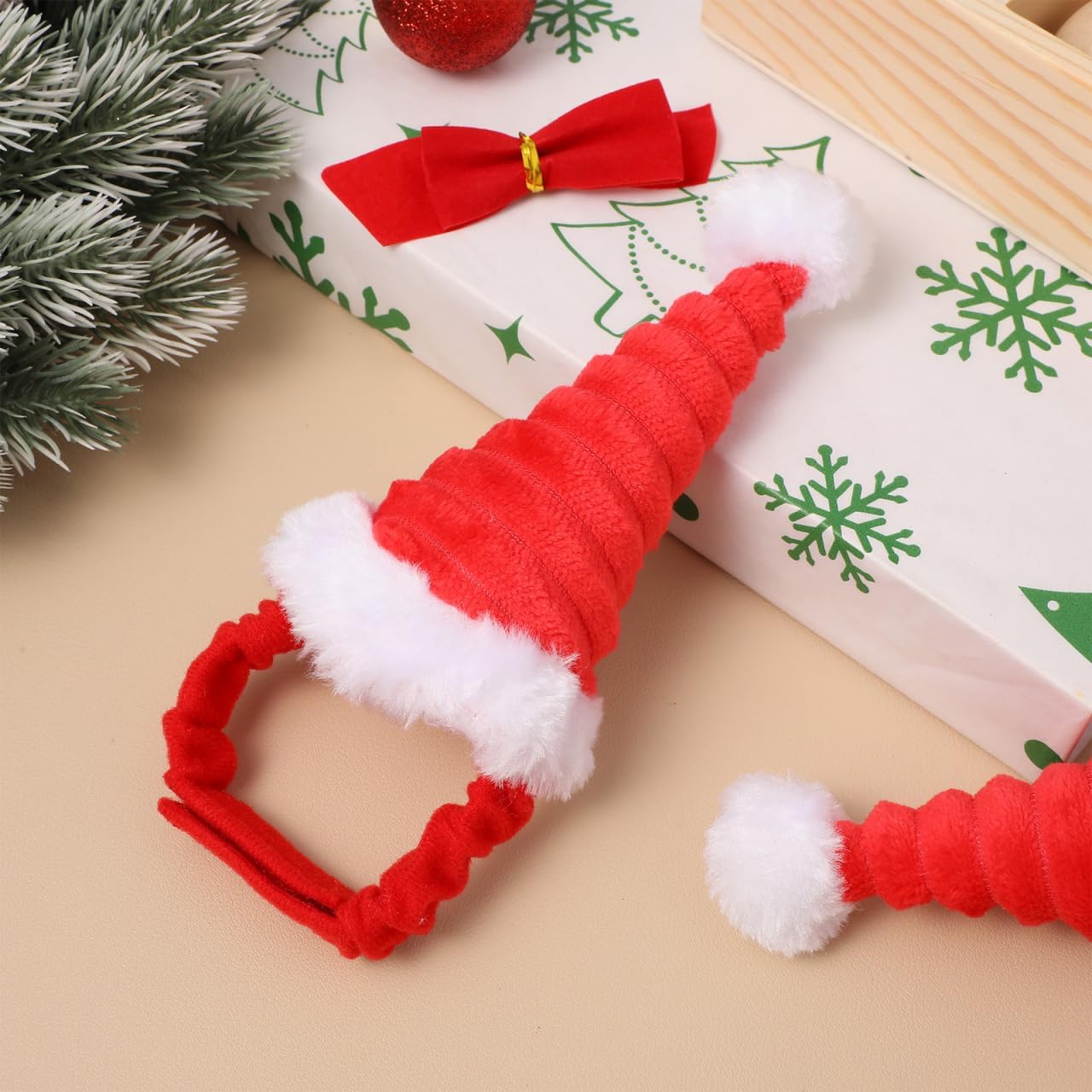 POPETPOP Small Pet Holiday Hats 2-Pack | Soft plush caps, Rabbits kittens and hamsters, Soft-touch design