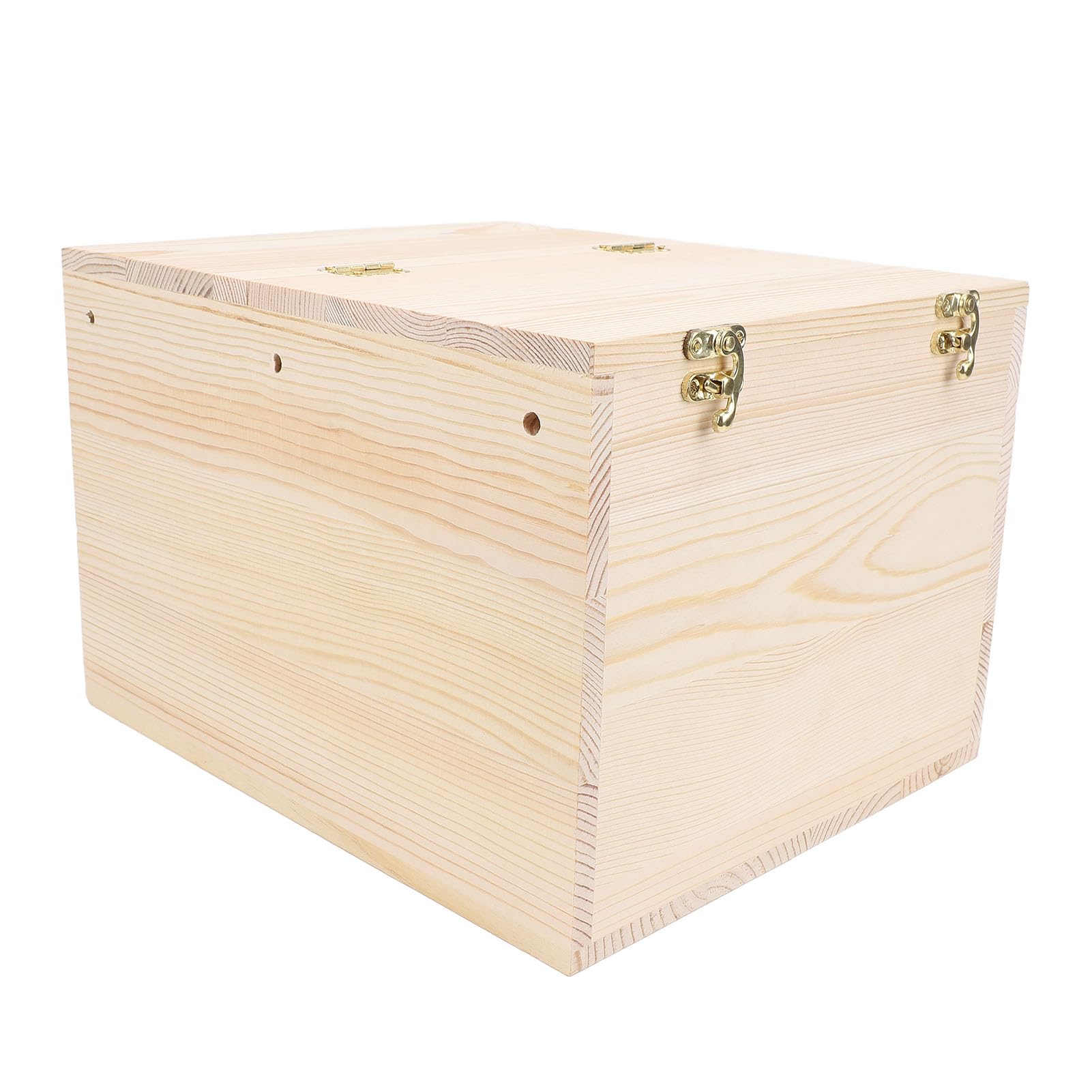 Caja Nido para Periquitos, Casa de Cría de Pájaros de Madera Maciza de 11,81x9,84x7,87 Pulgadas con Gancho de Bloqueo para Periquitos, Agapornis, Cacatúas