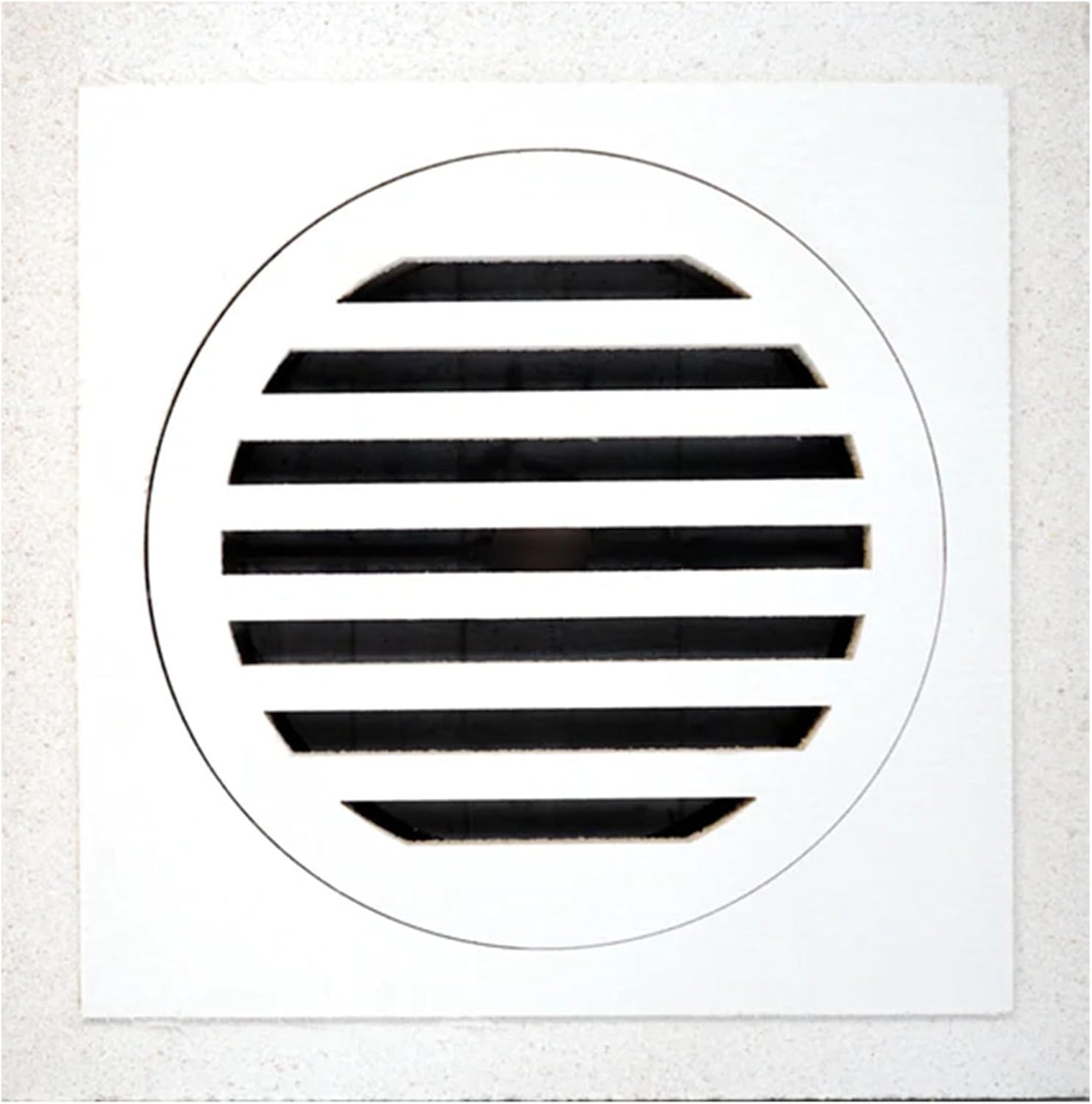 Best 4" x 4" Flush Removable Round Wall & Ceiling Supply Magnetic Vent Cover, Triple Fiber Reinforced Cement Board Grill, Paintable Metal Vent Cover, Impact Resistant Supply Vent, BA-IG-RS