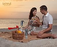 Vista 5 de Abrevino eléctrico, vertedor aireador de vino, removedor de corcho recargable para botellas de vino; aireador multiinteligente, decantador