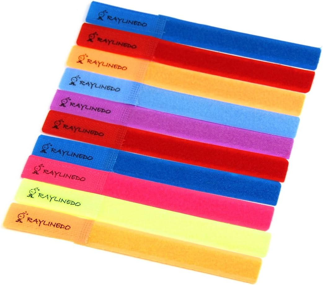 20X Hook & Loop Self-Gripping Cable Ties 20MM x 180MM In 7color RayLineDo Logo