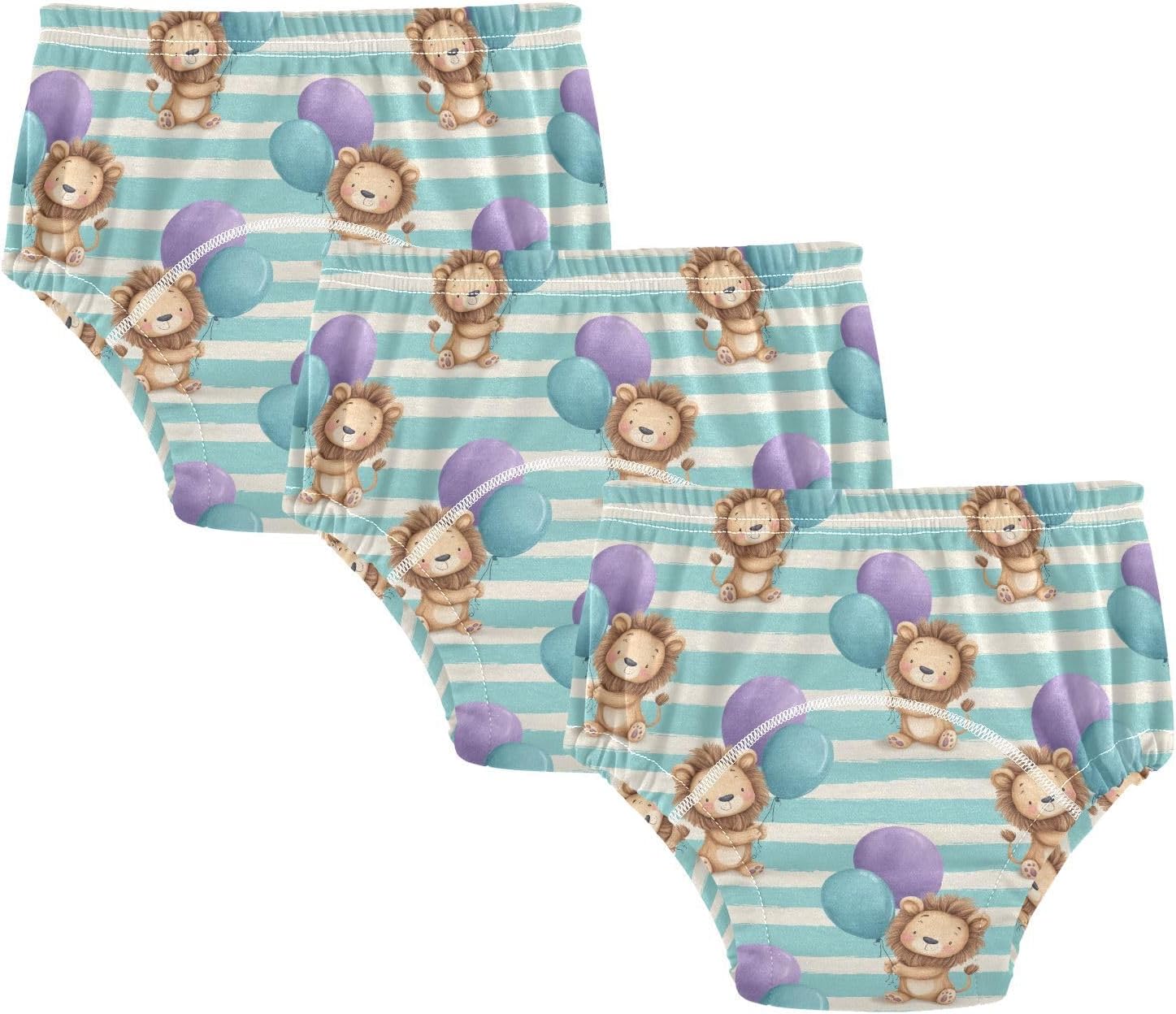 Potty Training Underwear 3 Packs Lion Soft Toilet Training Pants for Toddler Girls Boys 2T