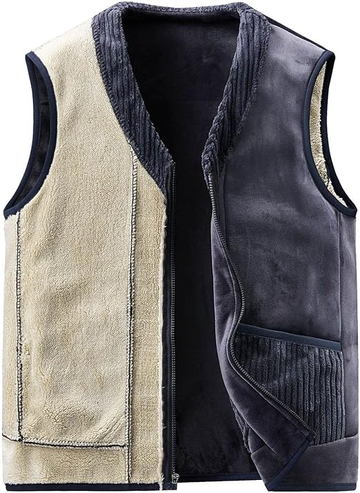 IQYU Winterjas voor heren, lang, warm, gebreide jas, gevoerde cardigan