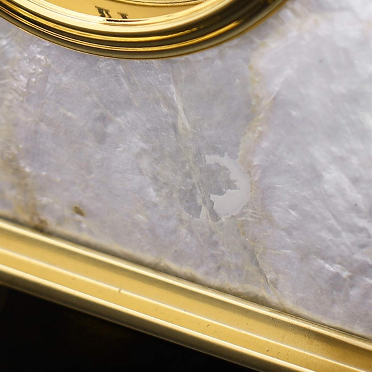 Desk Clock Light Luxury Home Metal Table Clock, Simple and Exquisite Desk Clock/Mantel Clock, Can Be Used in The Living Room, Bedroom Seat Clock