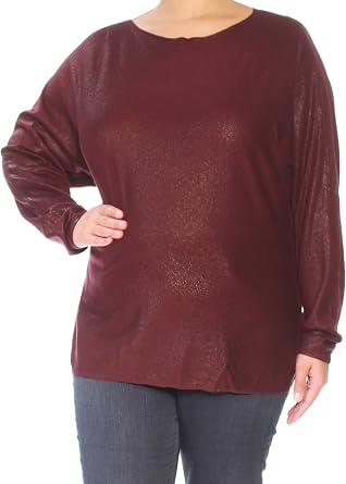 Ralph Lauren Womens Dolman Sleeve Knit Sweater, Purple, X-Large