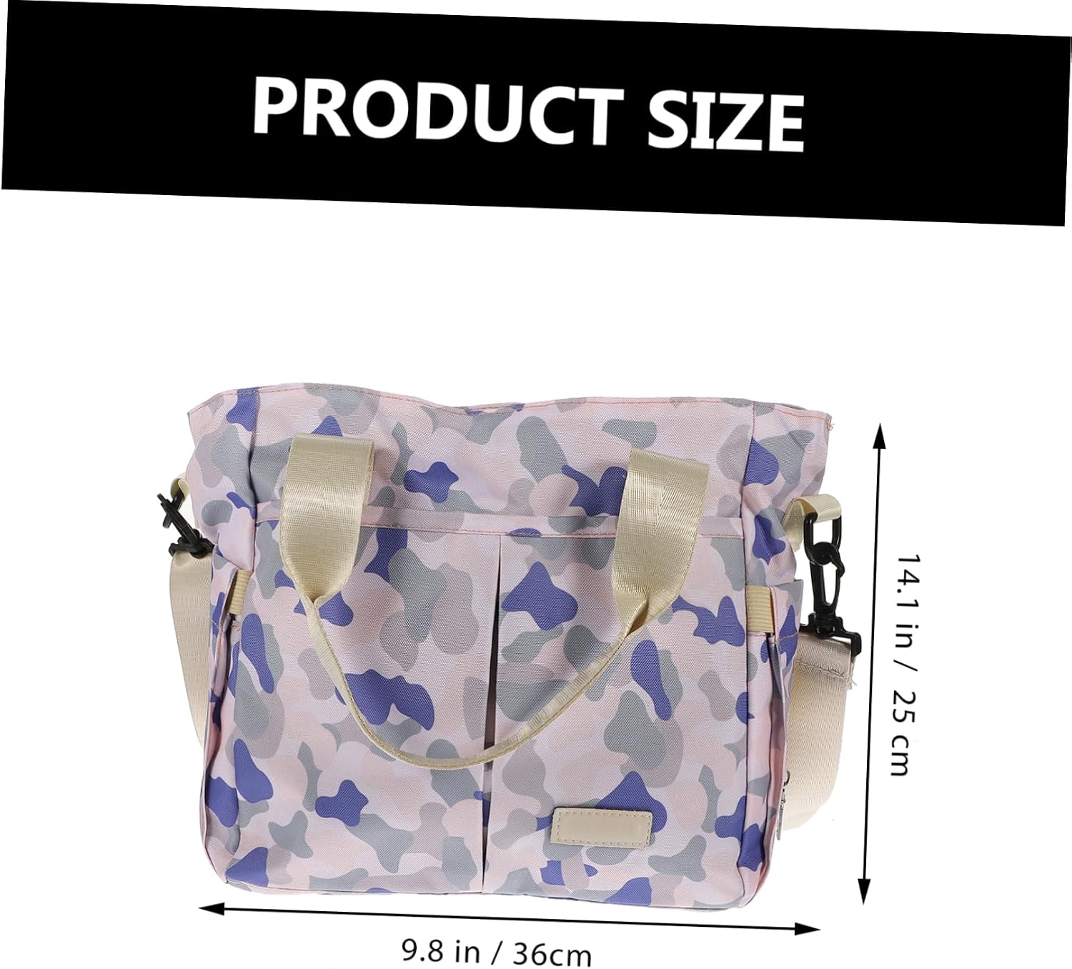 Large Functional Diaper Bag Tote for Moms Stylish Baby Care Handbag Changing Pad Waterproof Baby Storage Bag for Travel and Daycare