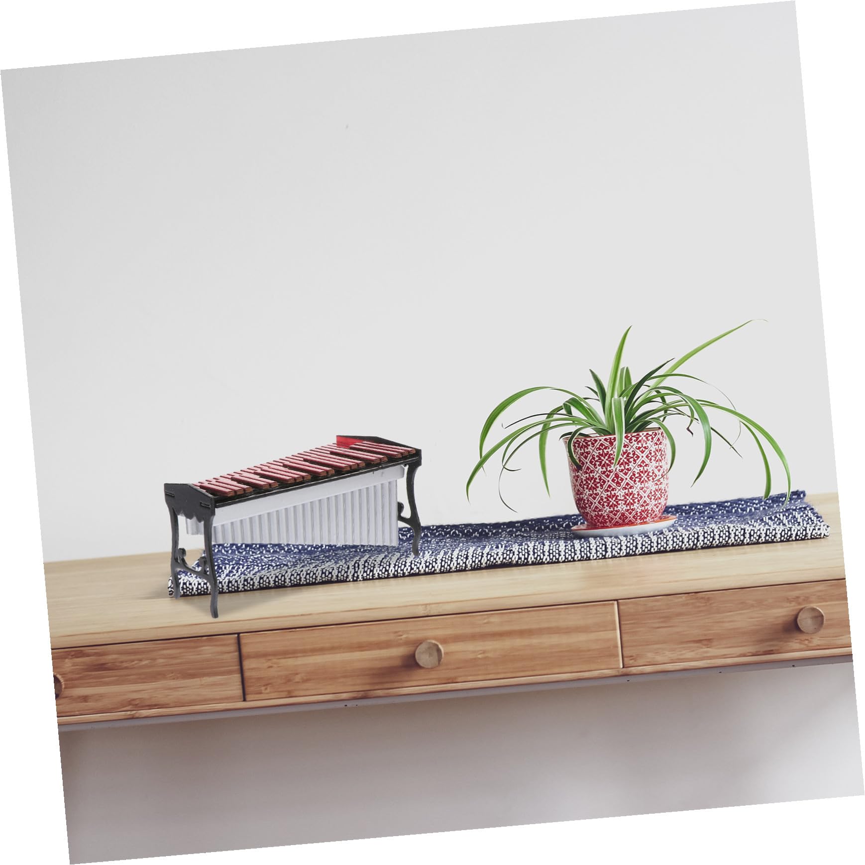 UPKOCH Decorazione Miniatura Marimba in Resina Naturale Forma Realistica per Mini Casa, Effetto Decorativo per Amanti della Musica Scatola di Conservazione