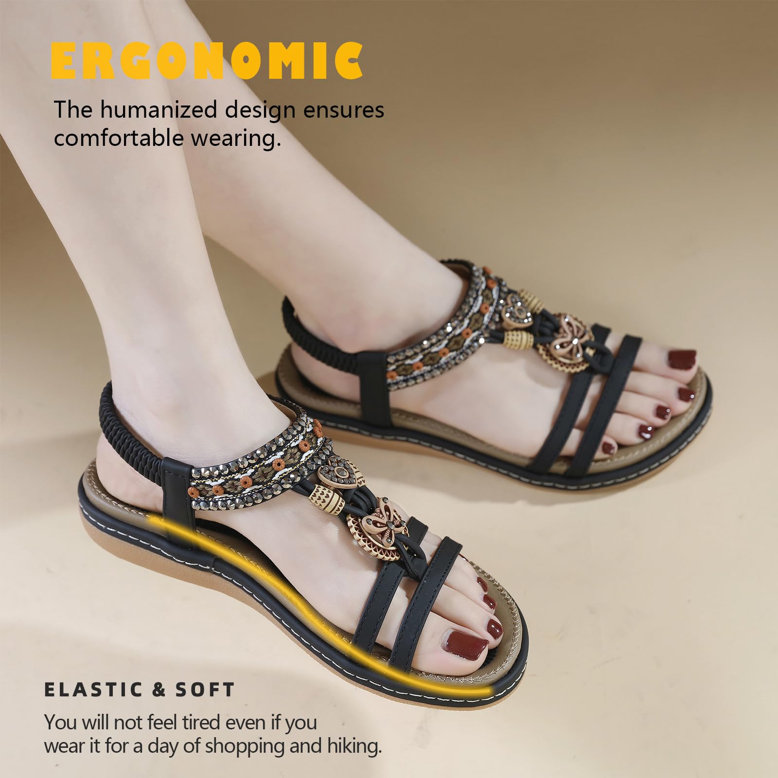 Sandales Femme Été Confortable Plate Chaussures