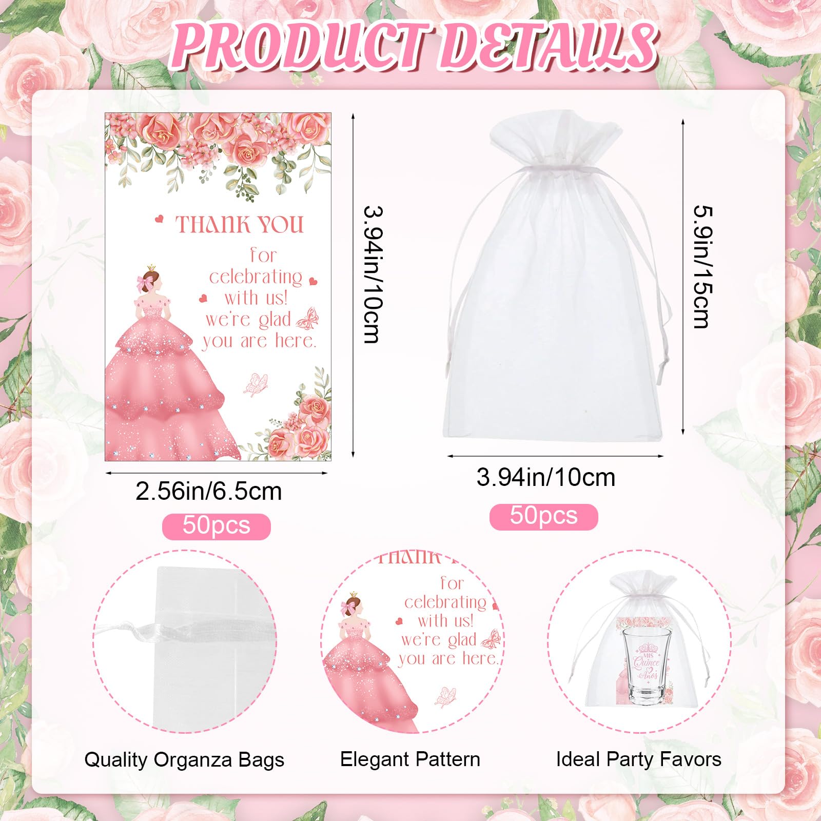 Skybooly Lot De 50 Verres à Liqueur Courts En Acrylique Transparent Avec étiquettes De Remerciement Pour