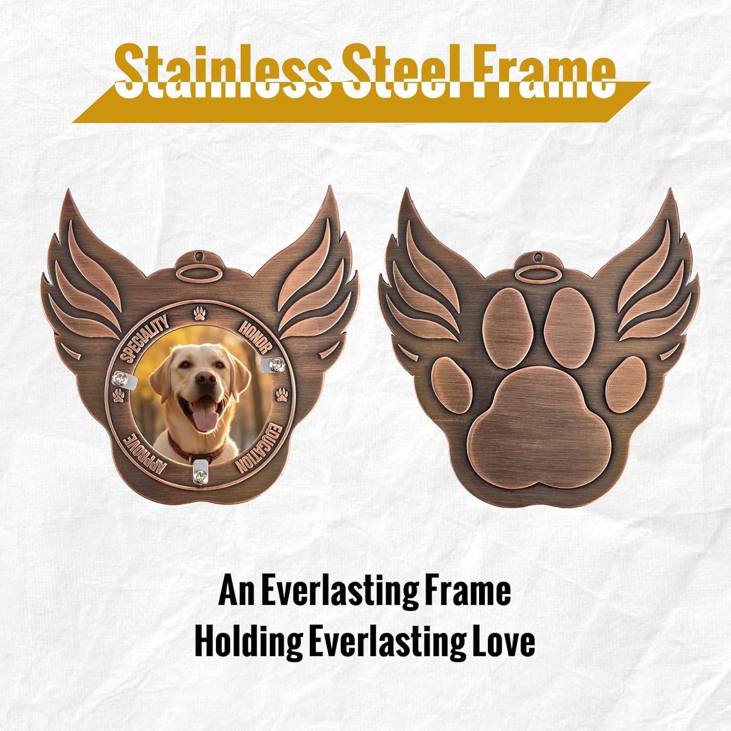 OneTigris Pet Memorial Gifts for Dogs - 32" Wind Chimes with Metal Picture Frame, Pet Loss Sympathy Gift, Dogs Remembrance Gift for Loss of Dog, in Memory of Dog - Image 9