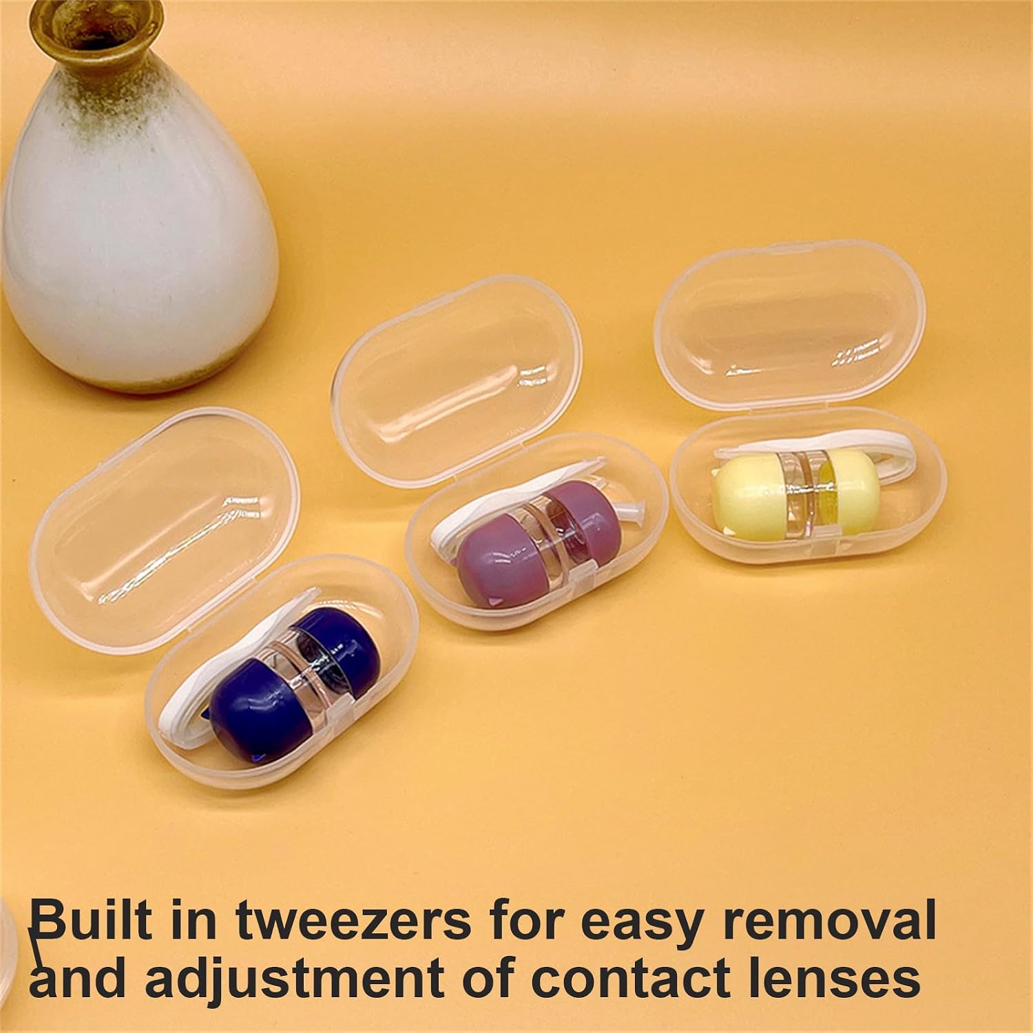 Daily Use Lenses Case Suit Transparents Pocket Small Case for Secure Insertion/Removal Secure Storage