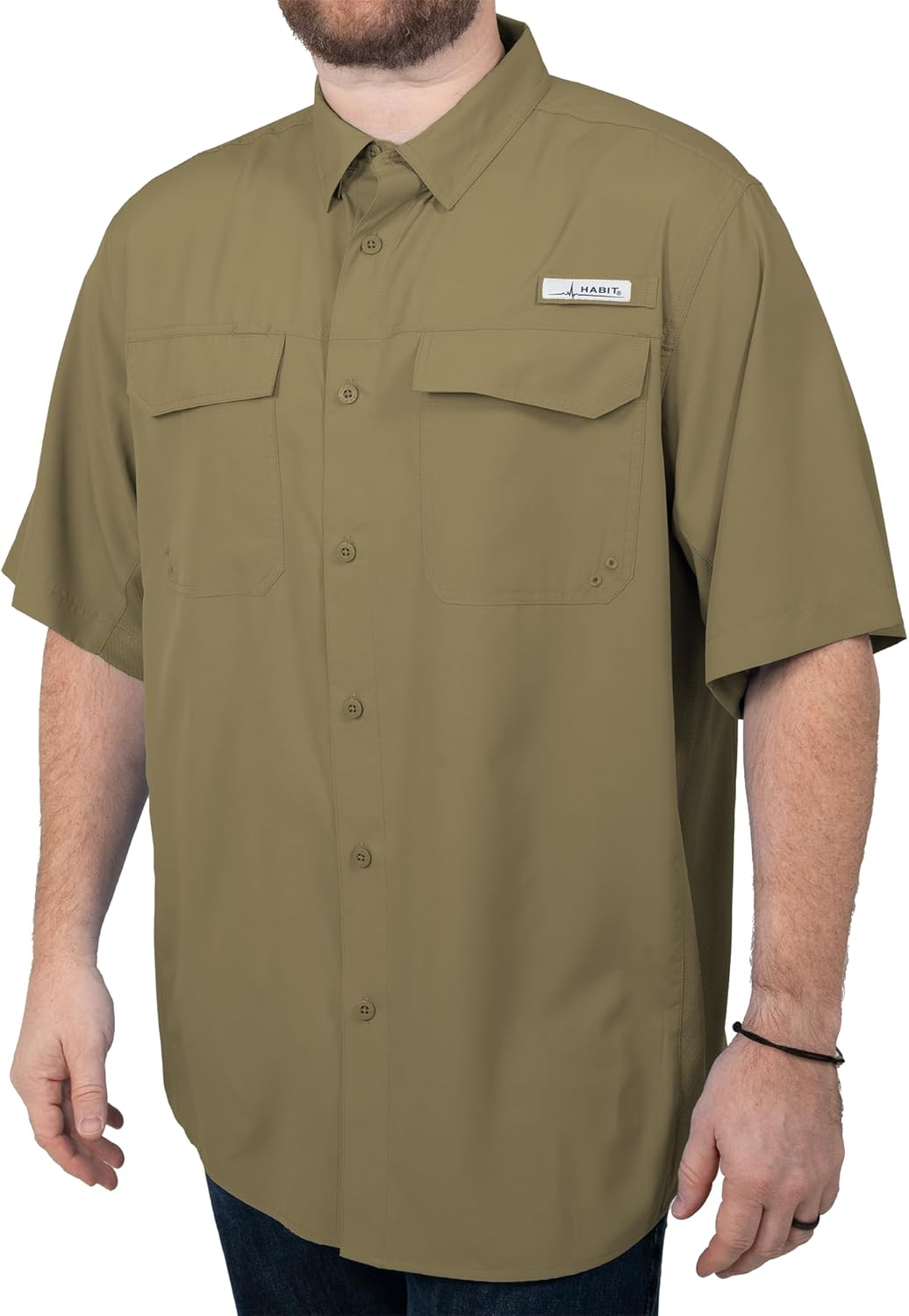 HABIT Men's Trappers Cabin Hybrid Short Sleeve Shirt - Image 2