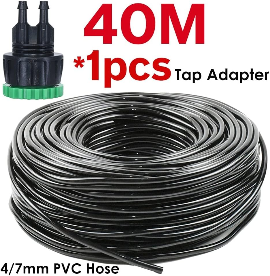 1/4'' Garden Watering Hose 4/7mm PVC Micro Drip Irrigation Pipe Tubing, for Sprinkler Lawn Pot Plant Greenhouse (Color : SPL11-065-40M)
