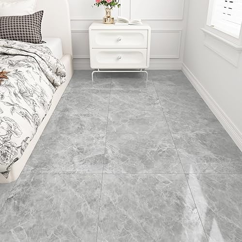 Miniatura 19 de WESTICK 20 azulejos de mármol para baño, impermeables, de 12 x 12 pulgadas, autoadhesivos, azulejos de vinilo para despegar y pegar, azulejos