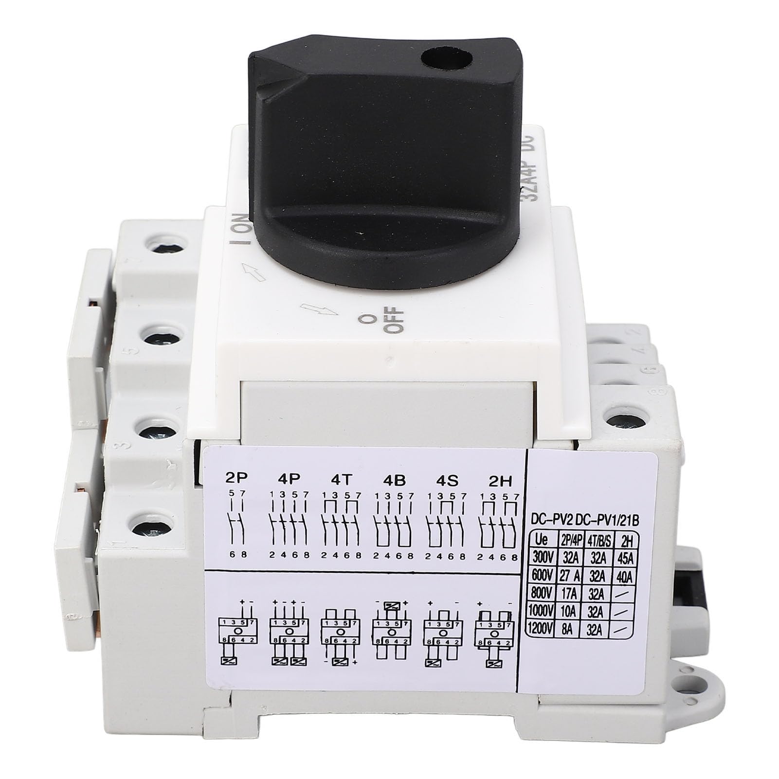 Photowoltaic DC Izolator Słoneczny Przełącznik Słoneczny Stabilny płomień Miniaturowy wyłącznik 32A 1000V dla systemów fotowoltaicznych rozkładu mocy