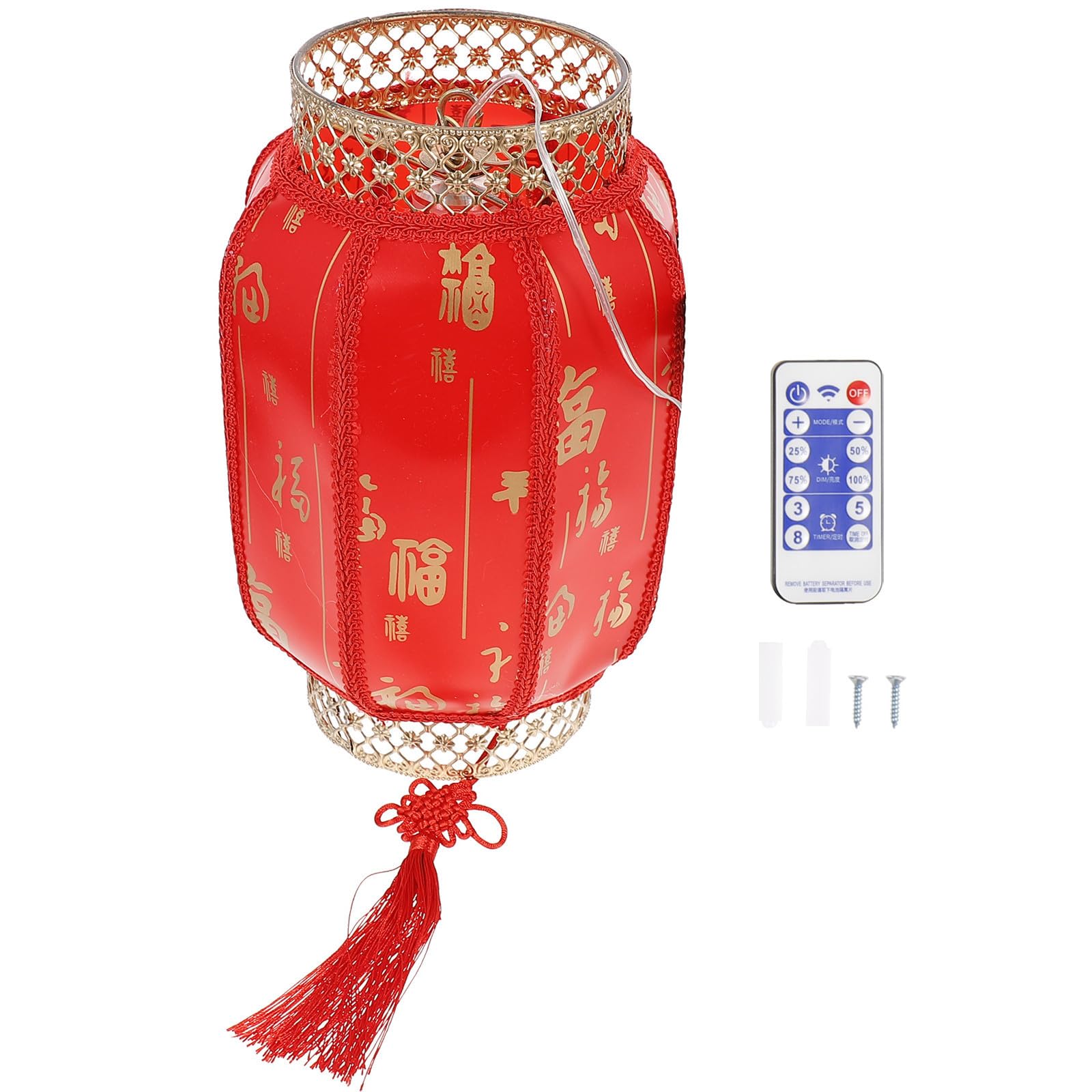 Luz de Linterna Solar Roja Estilo Chino Vintage para Patio Exterior