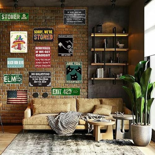 Artoukny Beach Bum Blvd Sign Vintage Tin Sign Rusty Metal Sign Beach Decor Wall Art 16X4 Inch #TOP5