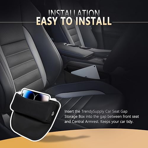 Miniatura 3 de Organizador de espacio para asiento de automóvil, caja de almacenamiento de cuero de primera calidad, accesorios para automóvil, SUV, camiones,