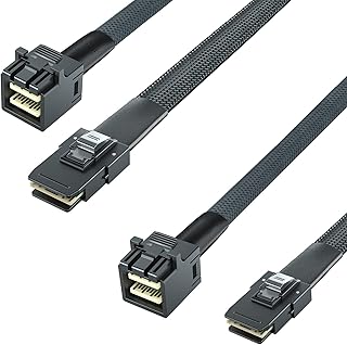 10Gtek# Internal Mini SAS HD SFF-8643 to Mini SAS SFF-8087 Cable, 0.8-m(2.6ft), 2 Pack