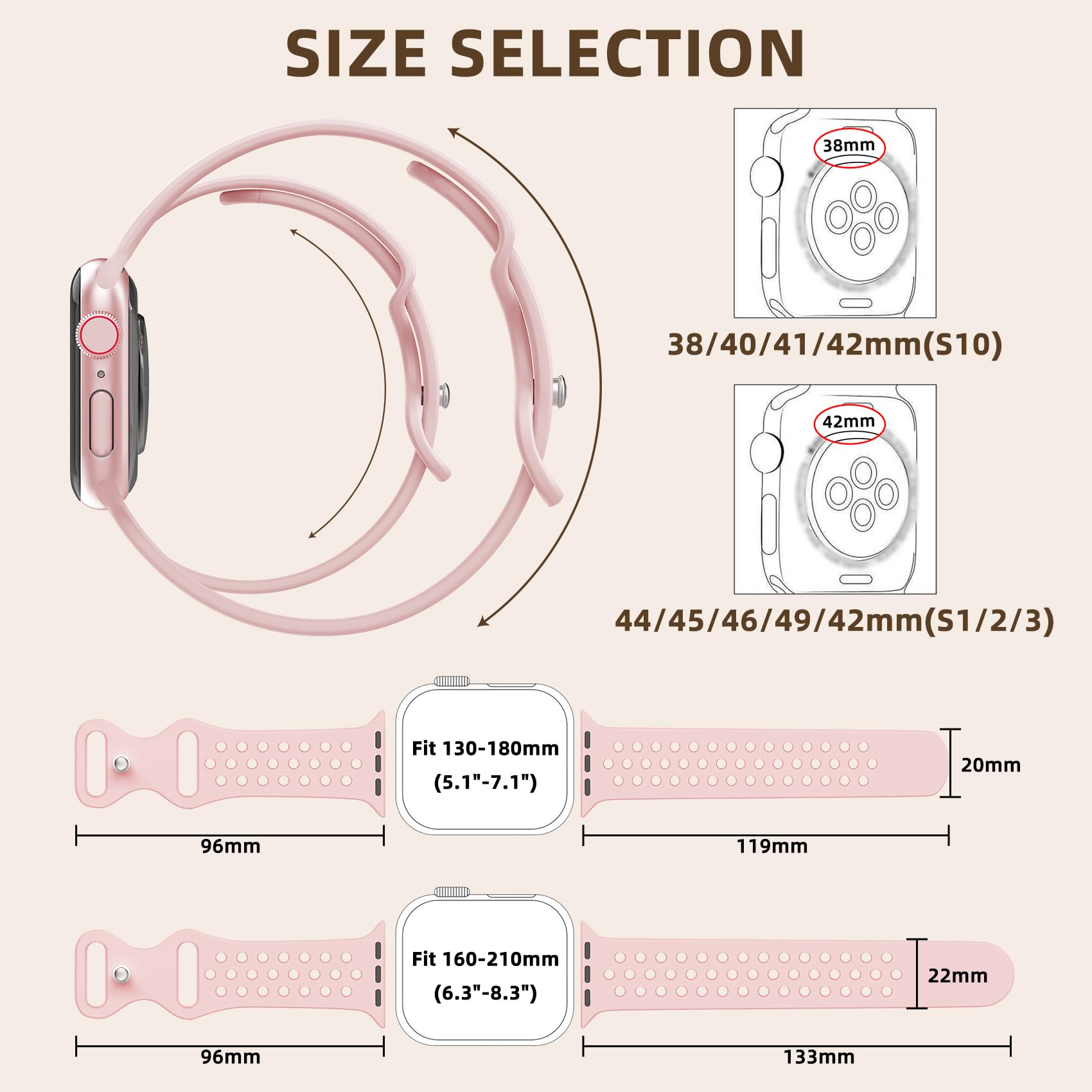 Pasek zegarkowy 22 mm, kompatybilny z Samsung Galaxy Watch 3 45 mm, Galaxy Watch 46 mm, Huawei GT 2 46 mm, Samsung Gear S3 Frontier, miękki silikonowy pasek sportowy, wymienny pasek, unisex