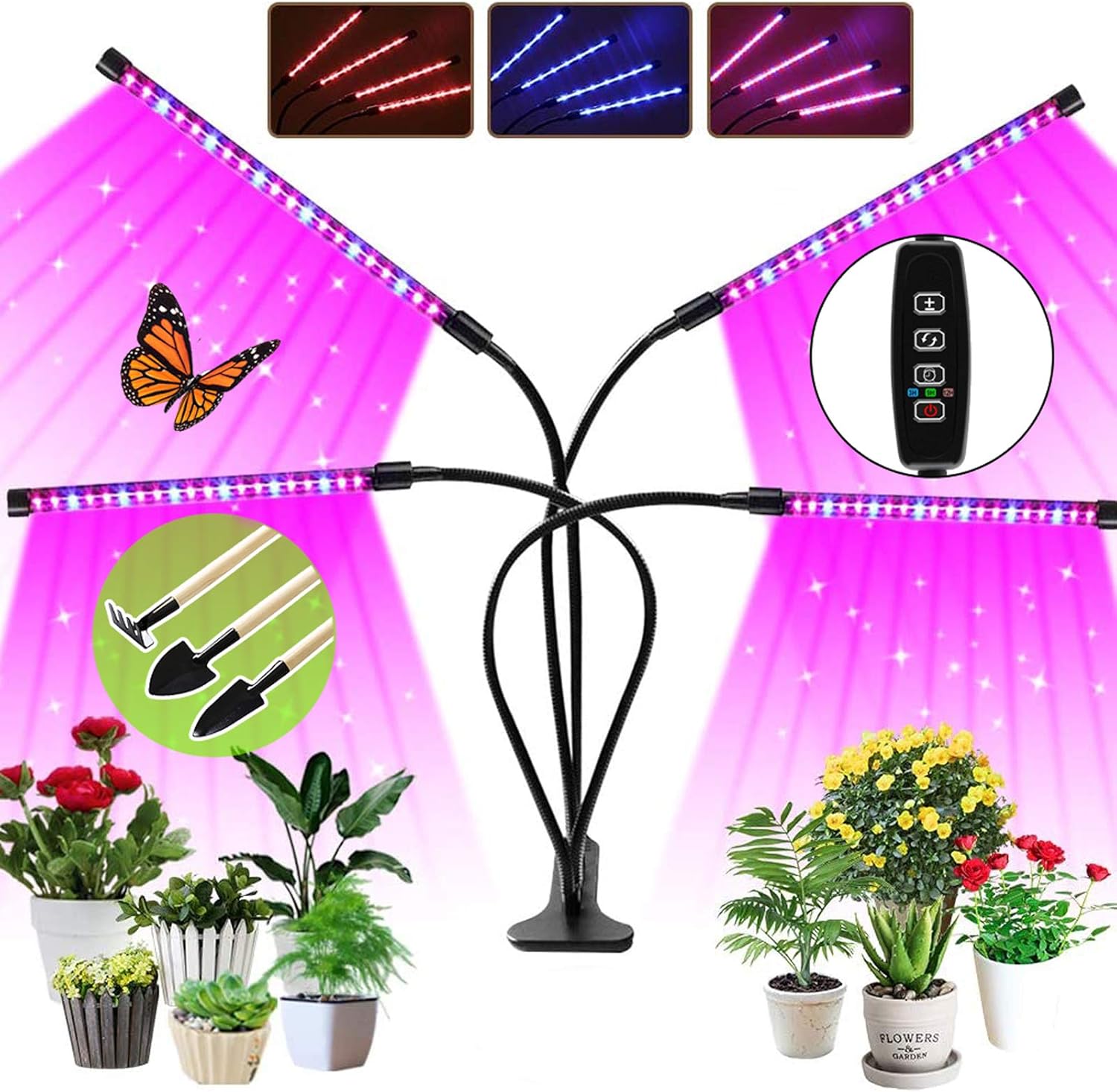 Amazon Co Jp Plidon 植物育成ライトled 植物成長ランプ 育苗ライト 屋内植物用フルスペクトル 水耕栽培に適用ランプ 観葉植物 ライト多肉植物育成ライト 温室 ランプ 農業 園芸用機器 日照不足解消 光合成を促す 赤と青のスペクトル 太陽光パネル9つ輝度