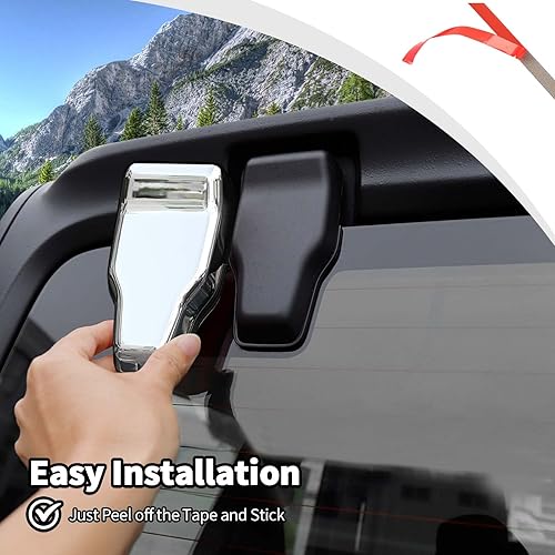 Vista 115 de Voodonala Cubierta de bisagra para puerta trasera derecha e izquierda para Jeep JL 2018-2025 Jeep Wrangler JL JLU Accesorios exteriores, negro