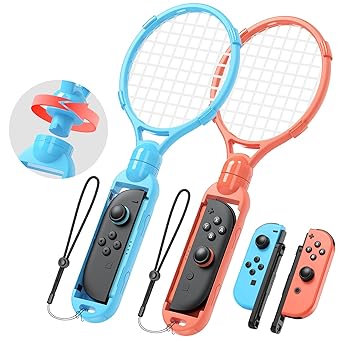This Exclusive Nintendo Switch 2 Promises Huge Family Fun 9 71CLaFU1CkL. SX342 𝗦𝘄𝗶𝘁𝗰𝗵 𝟮/𝟭 𝗖𝗼𝗺𝗽𝗮𝘁𝗶𝗯𝗹𝗲Tennis Rackets for Nintendo Switch 2 Joy-Con(2025), MENEEA 2 Pack Game Accessories for Mario Tennis Aces,Handle Grip Holder for Switch 2/Switch 1 Controller Suport Other Tennis Game for NS2 (Blue/Orange)
