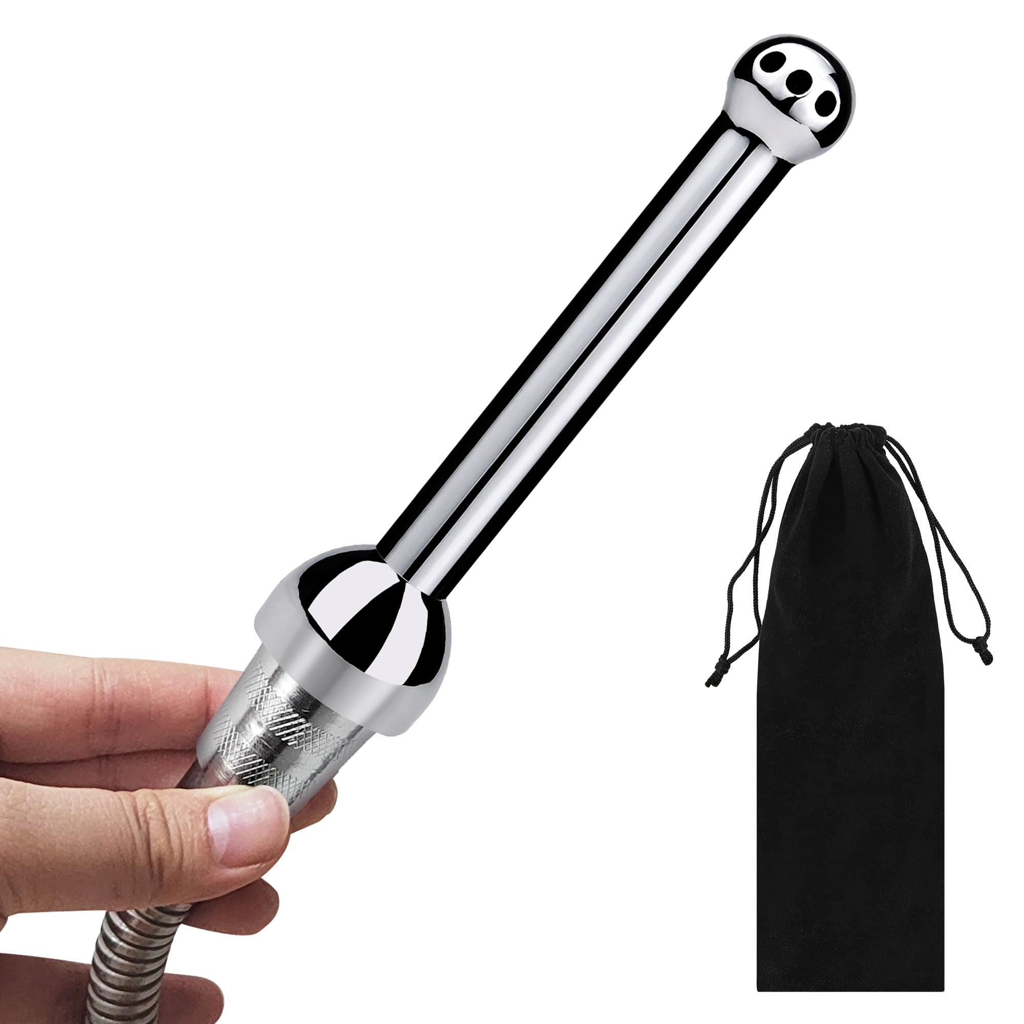 Shower Enema Douche Nozzle Shower Head Attachment Kit with 3 Holes + Velvet Carry Bag Shower Cleaner Douche System Intimate Hygiene Colonic Cleanse Anal Douche for Men and Women