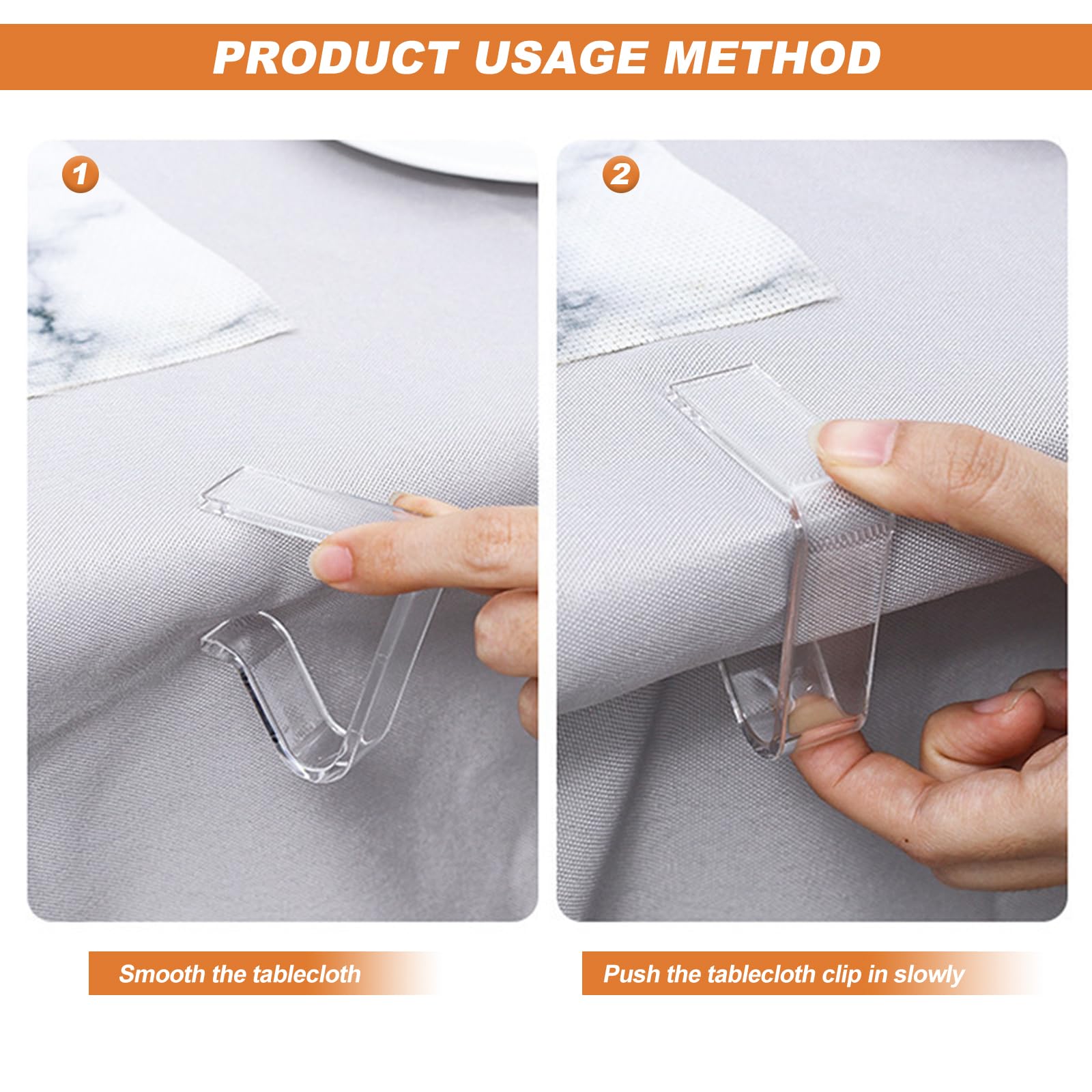 16x Transparente Tischdeckenklammern - PP Kunststoff Halter Für Outdoor & Events