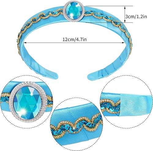 Miniatura 2 de Jmkcoz Disfraz de princesa, collar, accesorios de disfraces, fiesta de Halloween, cosplay, regalos de Navidad, Plástico, Mancha, Sin piedra preciosa