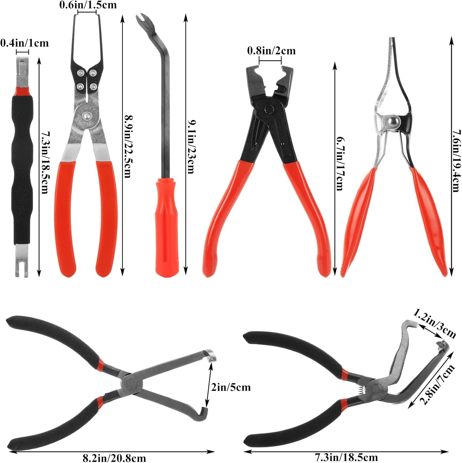 7Pcs Electrical Disconnect Pliers, Electrical Connector Removal Tool, 420 Stainless Steel Wire Connector Removal Tool for Car