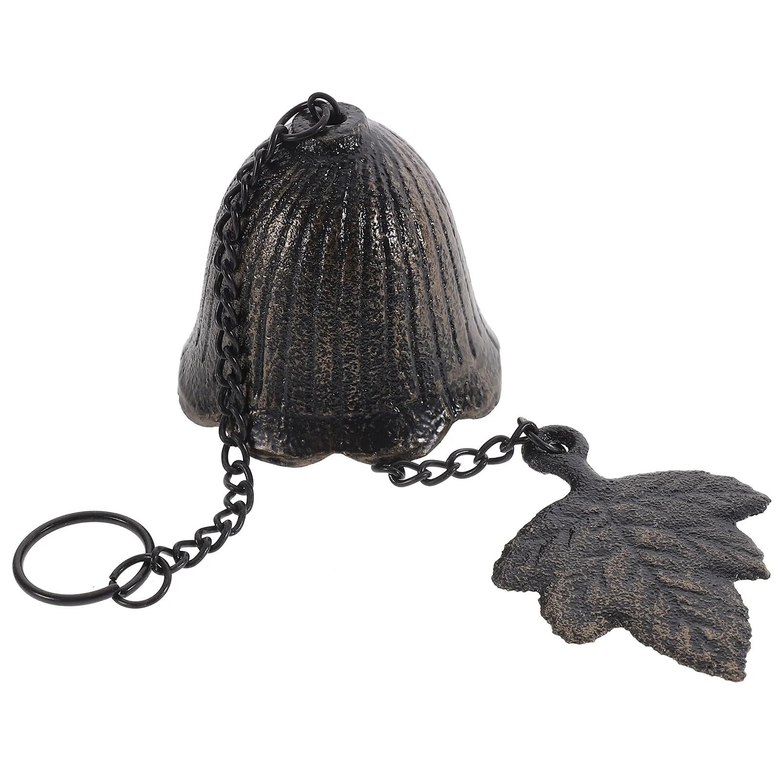 Cast Iron Bell 1pc Retro Doorbell Cast Iron Wind Chime Metal Vintage Hanging Decorative Bell for Yard Outdoor