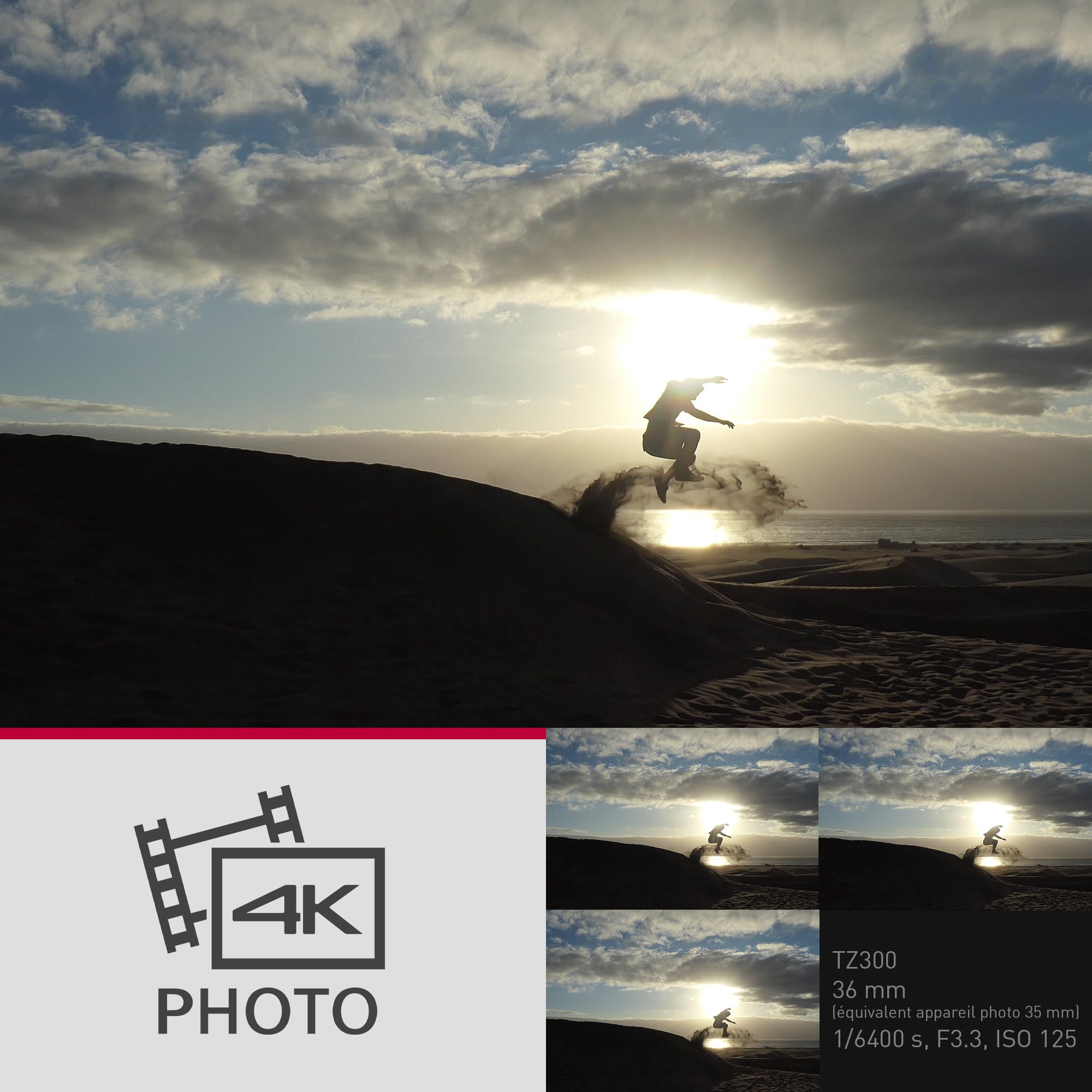 Panasonic LUMIX DC-TZ300E 20,1MP Appareil Photo Zoom Voyage, Objectif Leica 15x, Capteur BSI 1,0 Pouce, Vidéo et Photo 4K, Stabilisation 5 Axes, USB Type-C, Noir