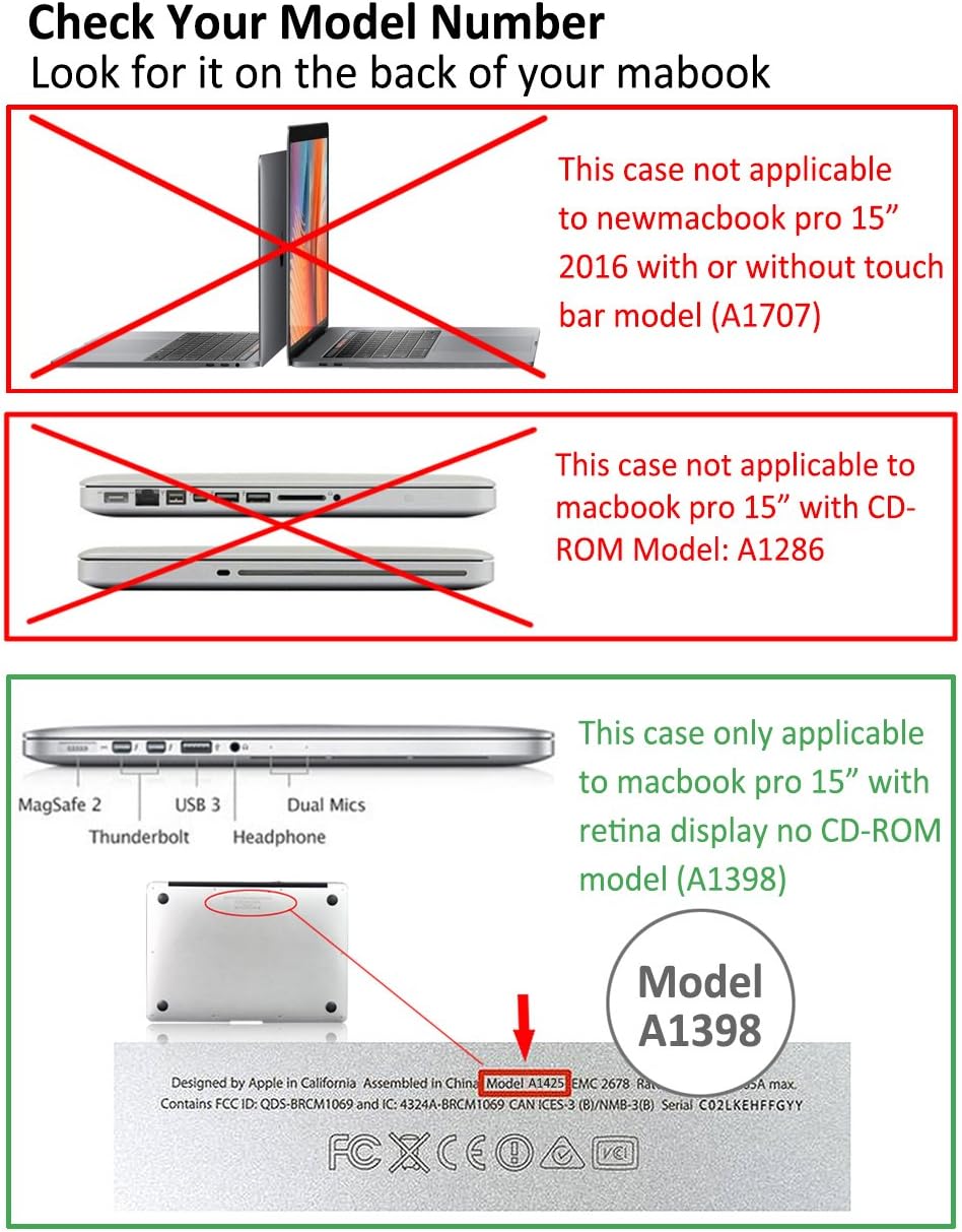 iCasso for MacBook Retina 15 Inch Case Rubber Coated Soft Touch Hard Shell Protective Cover for MacBook Pro 15 Inch Retina (No CD-ROM) Model A1398 with Keyboard Cover -Wood