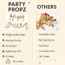 Party Propz Happy Birthday Decoration Kit for Girls - 69 Pcs White & Gold Bday Backdrop for Decoration, White Net Curtain, Gold Happy Birthday Banner gallery image