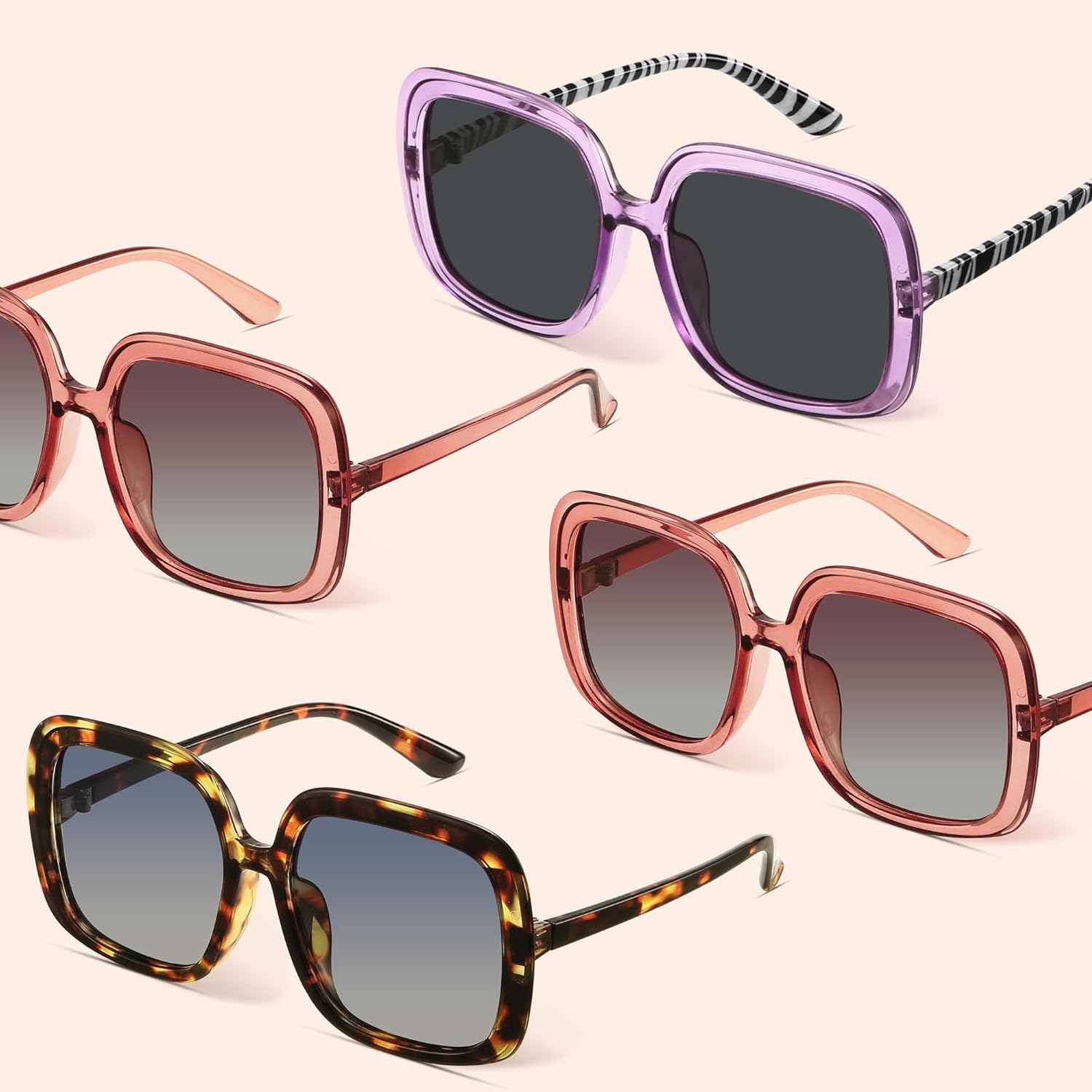 miyya Oversized Polarized Sunglasses Women, Trendy Retro Sun Glasses for Women 2025, Oversized Shades - Image 9