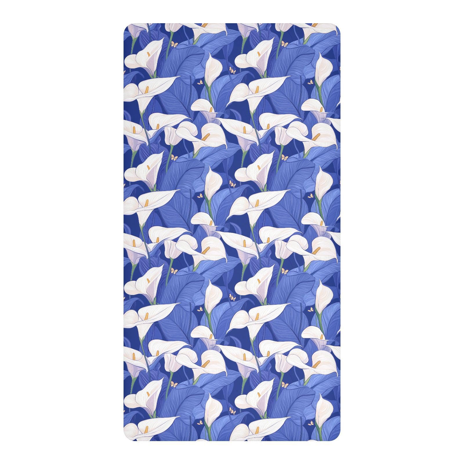 Drap-housse imperméable pour berceau motif Safaris bleu roi