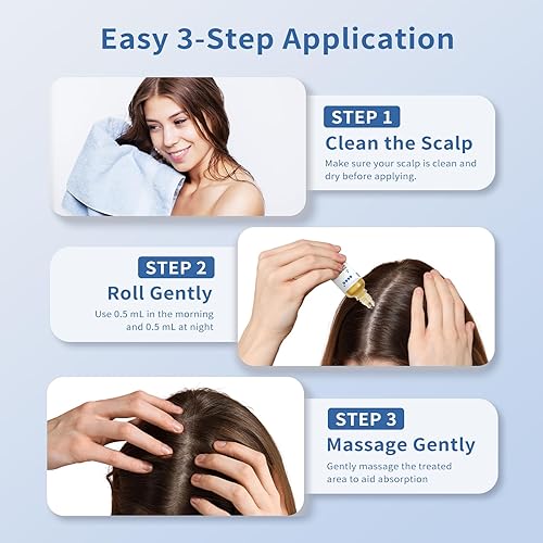 Miniatura 6 de Suero de Crecimiento Capilar Roll-On 30ml  Mezcla Patentada con 3% de Romero, 3% de Redensyl, 2% de AnaGain, Biotina y Niacinamida  Sin Enjuague,