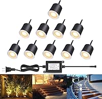 Vista 23 de Kit de luces LED de bajo voltaje para cubierta de acero inoxidable, impermeable, empotradas, para terrazas de madera, escaleras, jardín, patio