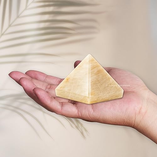 Miniatura 462 de Amazing Gemstone Piedras curativas de cristal de piedra de sangre africana, gran figura piramidal de 2 pulgadas de pirámide de piedra natural