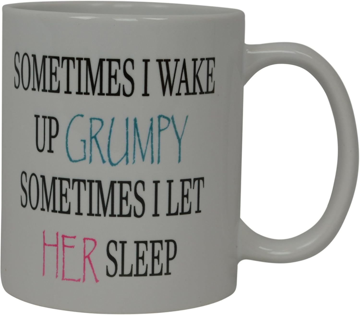 Gеt Chеар Prісе Best Funny Coffee Mug Husband Wife Grumpy Sleep Novelty Cup Wife Great Gift Idea For Men or Women Married Couple Spouse Lover Or Partner (Grumpy)