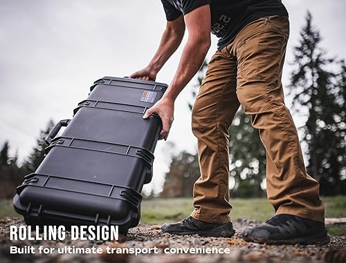 Miniatura 9 de RPNB Tactical Rifle Case, All Weather Hard Gun Case with Wheels and Fully Customizable Cubed Foam, Waterproof Hard Rifle Case for Rifles Shotguns,